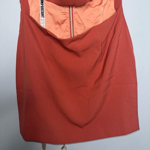 House Of CB Violeta Mini Dress NWT Cut Out Short Sleeve Salmon Color Size Large - Picture 5 of 10